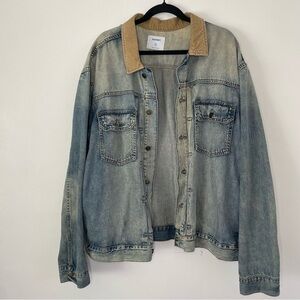 Old Navy Blue Denim Jacket with Tan Collar